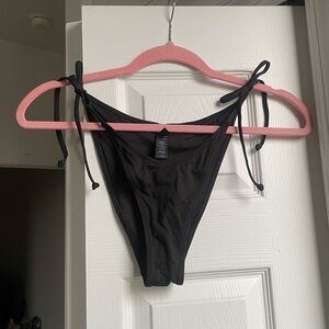 SKIMS Black Tie-Side Bikini Bottom